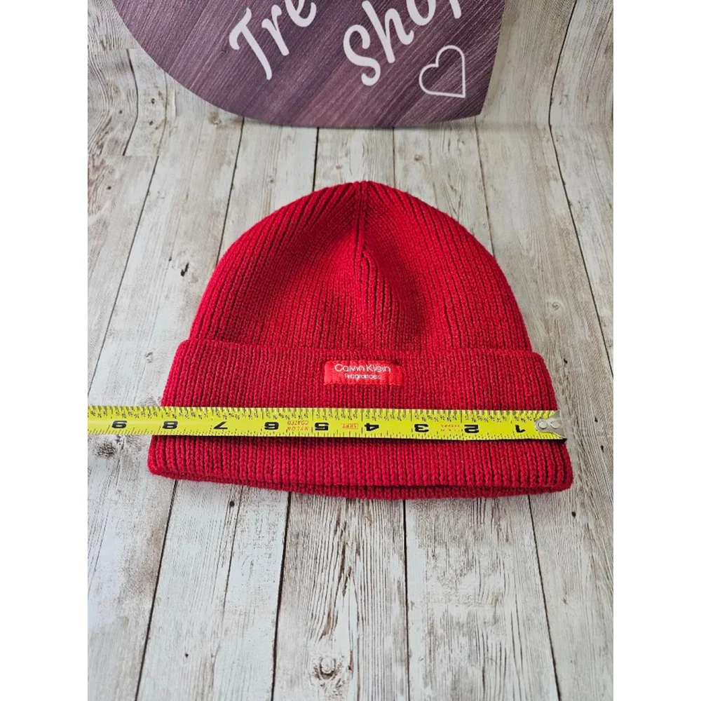 Calvin Klein Red knit Beanie